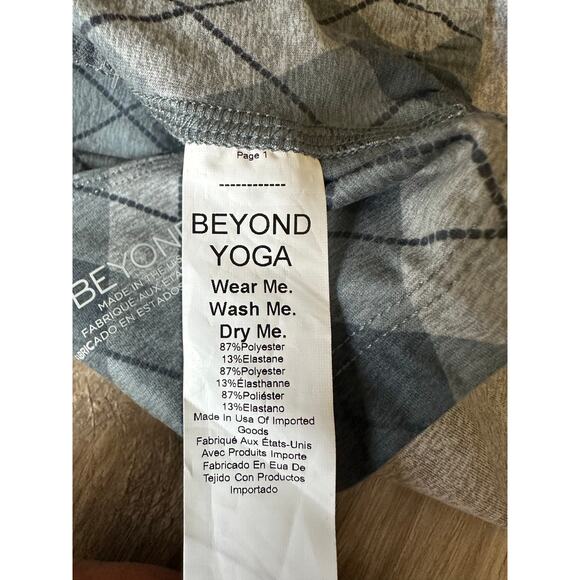 Beyond Refocus Cropped Tank Grey Argyle size Small - Picture 7 of 9